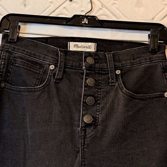 Madewell Women's 10'' High Rise Skinny Button Front Jeans Size 26 Boho Button - Picture 4 of 13
